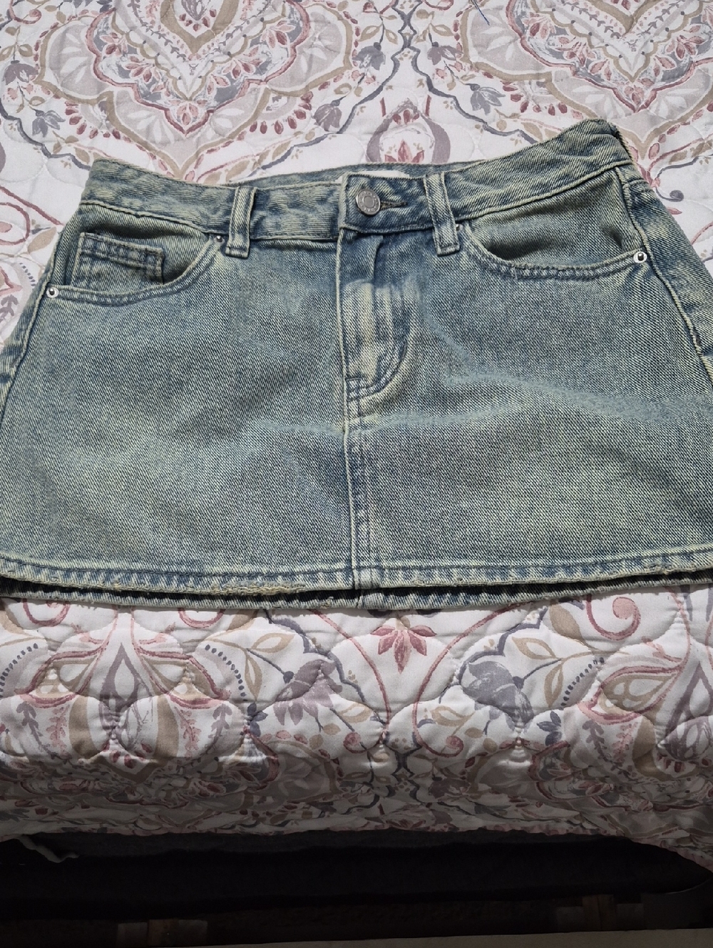 PacSun Light Blue Denim Mini Skirt